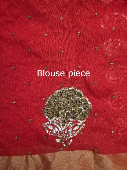 Chanderi Moti & Kamdani saree