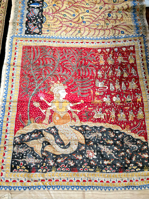 Tussar Matani Pachedi Kalamkari Saree