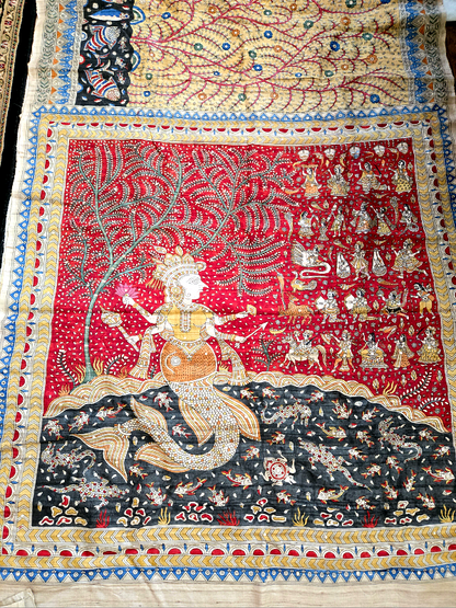 Tussar Matani Pachedi Kalamkari Saree