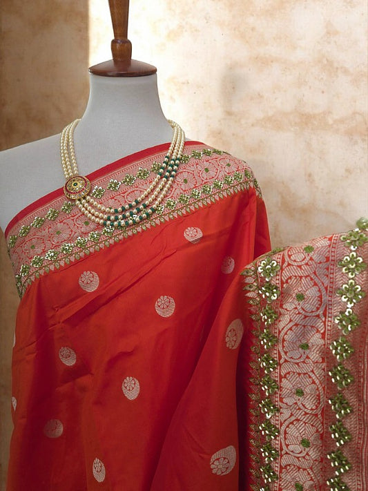 Zardozi on Banarsi Saree