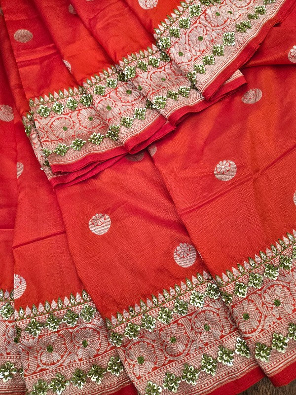 Zardozi on Banarsi Saree