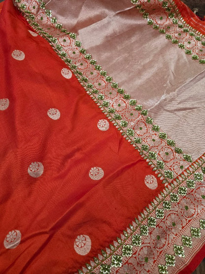 Zardozi on Banarsi Saree