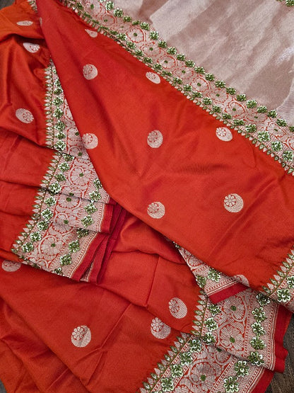 Zardozi on Banarsi Saree
