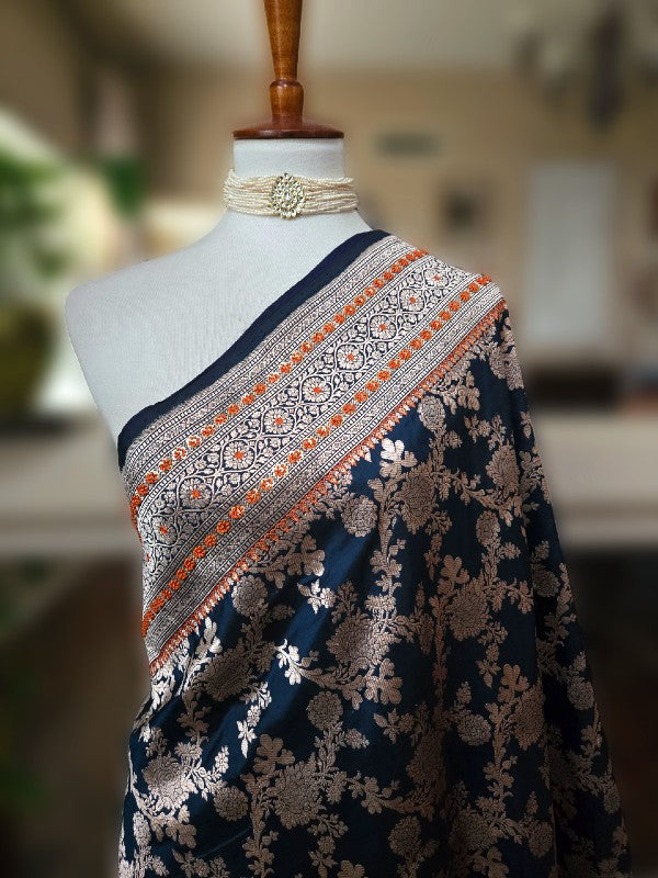 Zardozi on Banarsi Saree