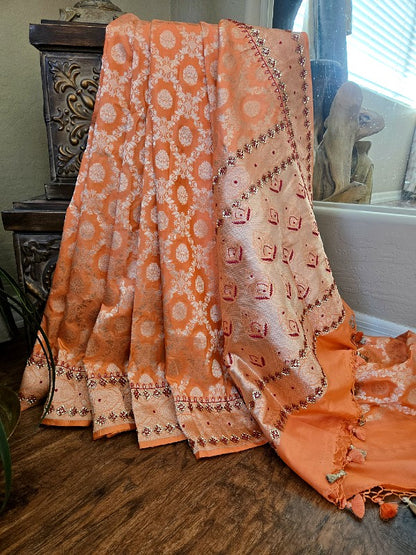 Zardozi on Banarsi Saree