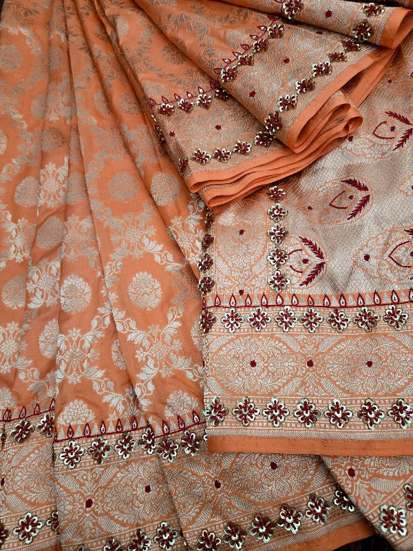 Zardozi on Banarsi Saree