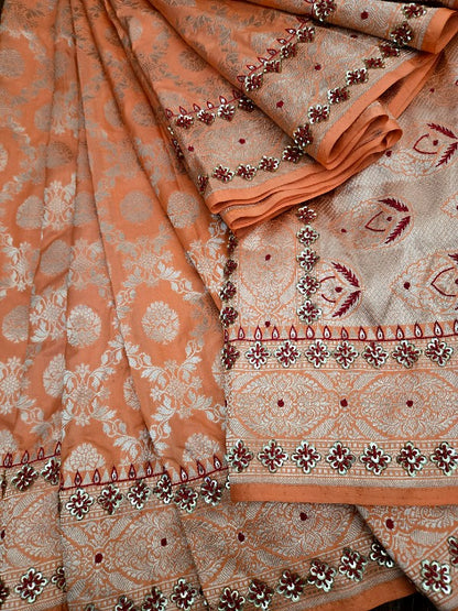 Zardozi on Banarsi Saree