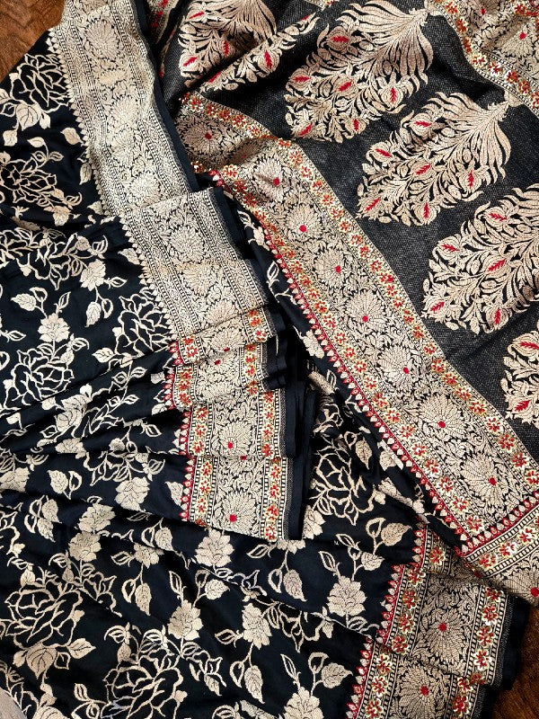 Zardozi on Banarsi Saree