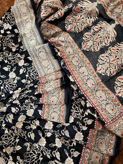 Zardozi on Banarsi Saree