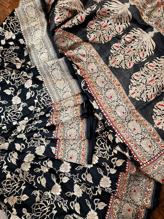 Zardozi on Banarsi Saree