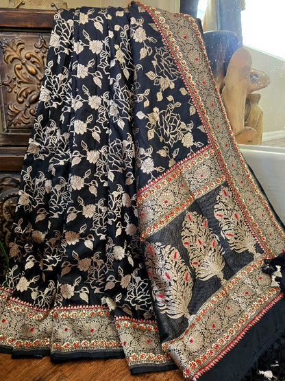 Zardozi on Banarsi Saree