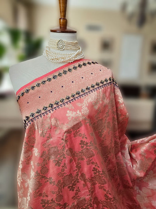 Zardozi on Banarsi Saree