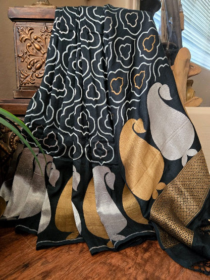 Tussar Georgette Banarsi Silk Saree