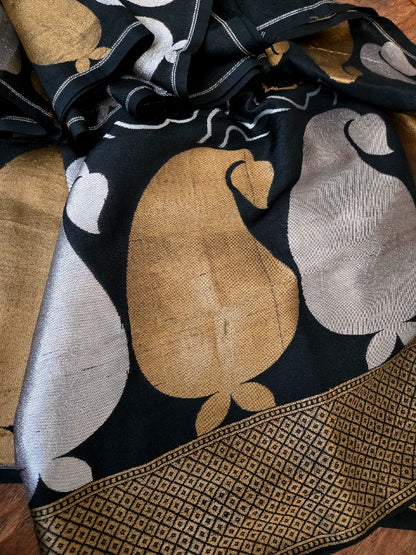 Tussar Georgette Banarsi Silk Saree