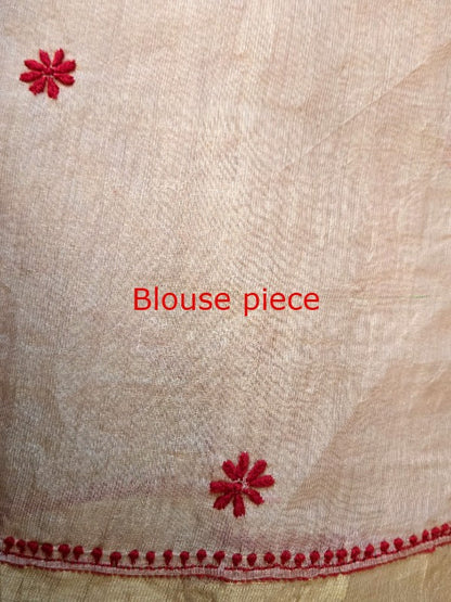 Tissue Chanderi Chikankari Saree