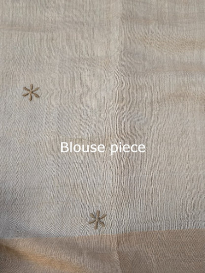 Tissue Chanderi Chikankari Saree
