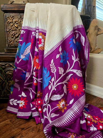 Tussar Georgette Banarsi Silk Saree