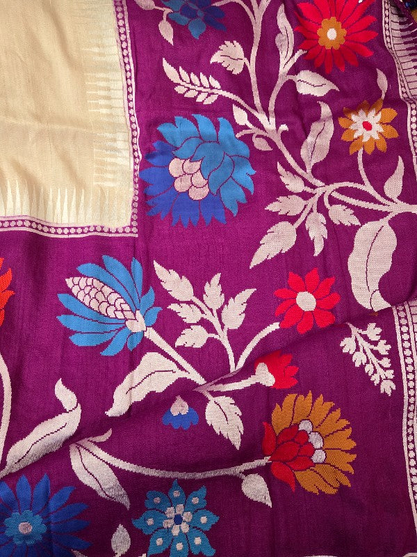 Tussar Georgette Banarsi Silk Saree