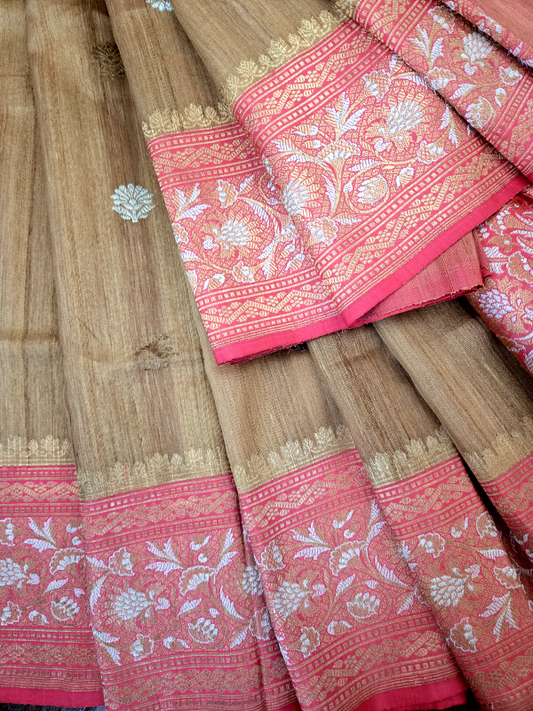 Tussar Silk Khadiyal Banarsi