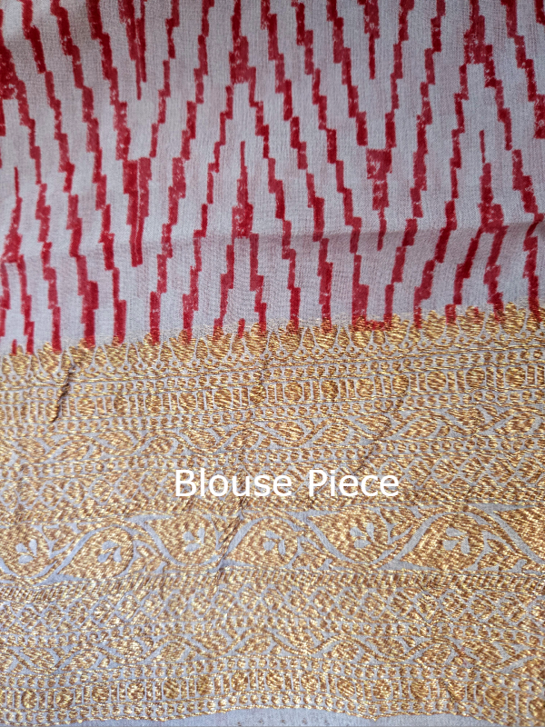 Block Print Khaddi Georgette Banarsi