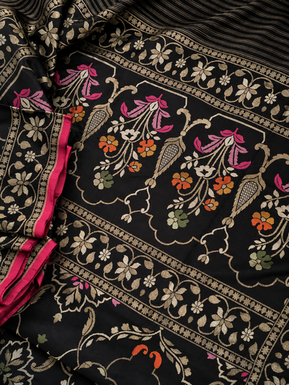Ektara Silk Banarsi Jamdani Saree
