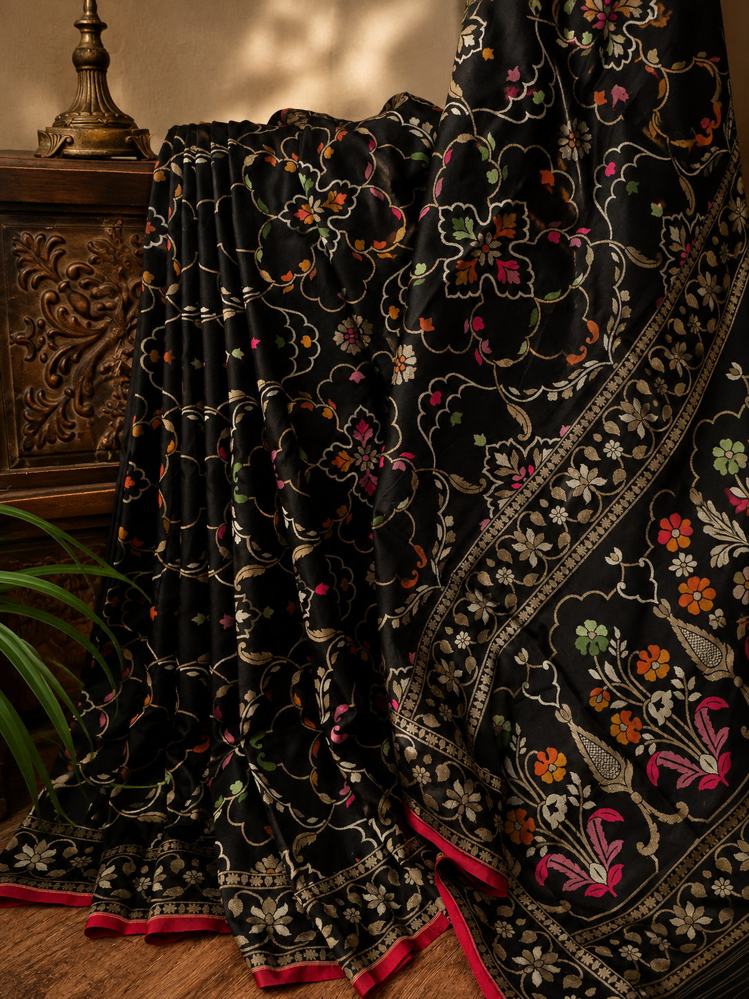 Ektara Silk Banarsi Jamdani Saree