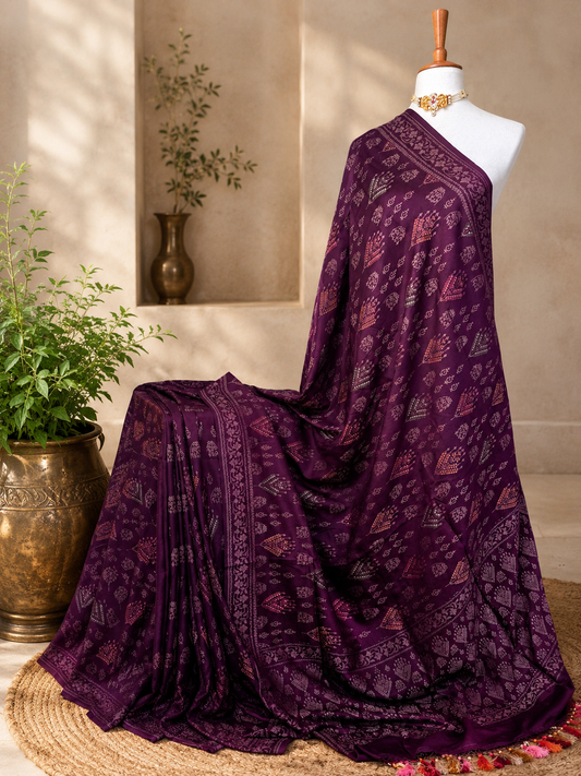 Ektara Silk Banarsi Jamdani Saree