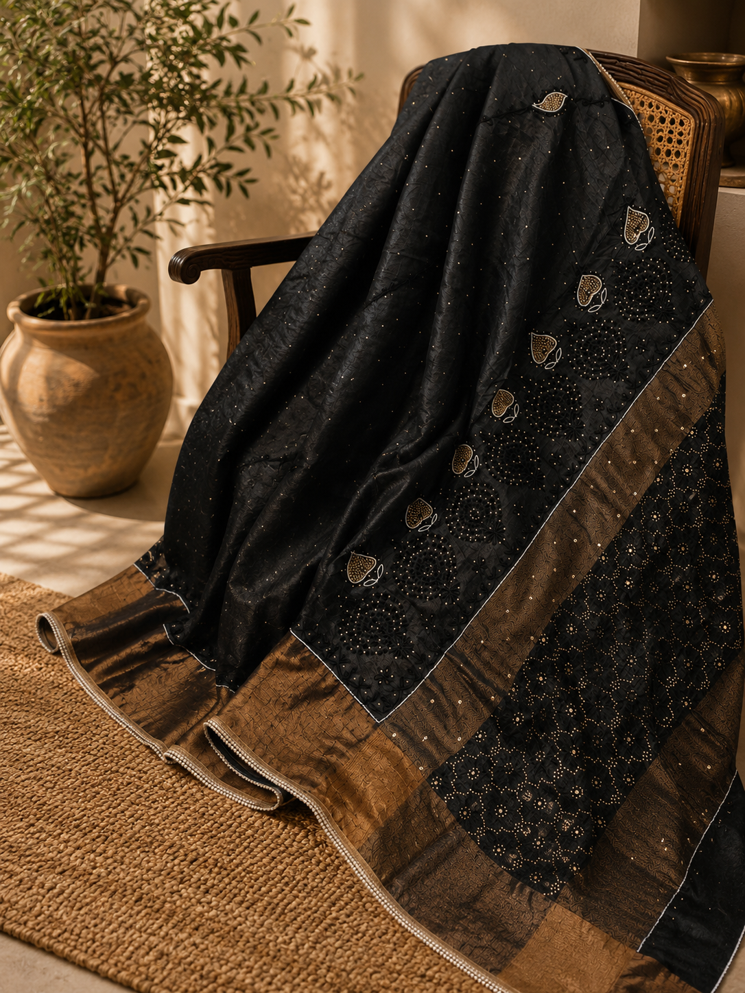 Pure Tussar Chikankari Saree