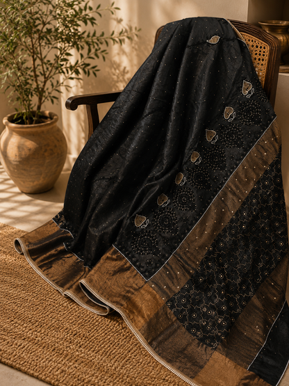 Pure Tussar Chikankari Saree