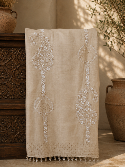 Pure Tussar Chikankari Saree