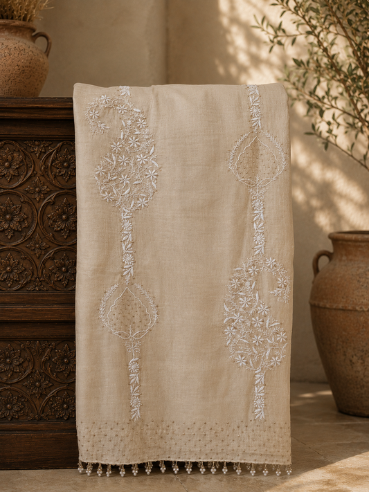 Pure Tussar Chikankari Saree