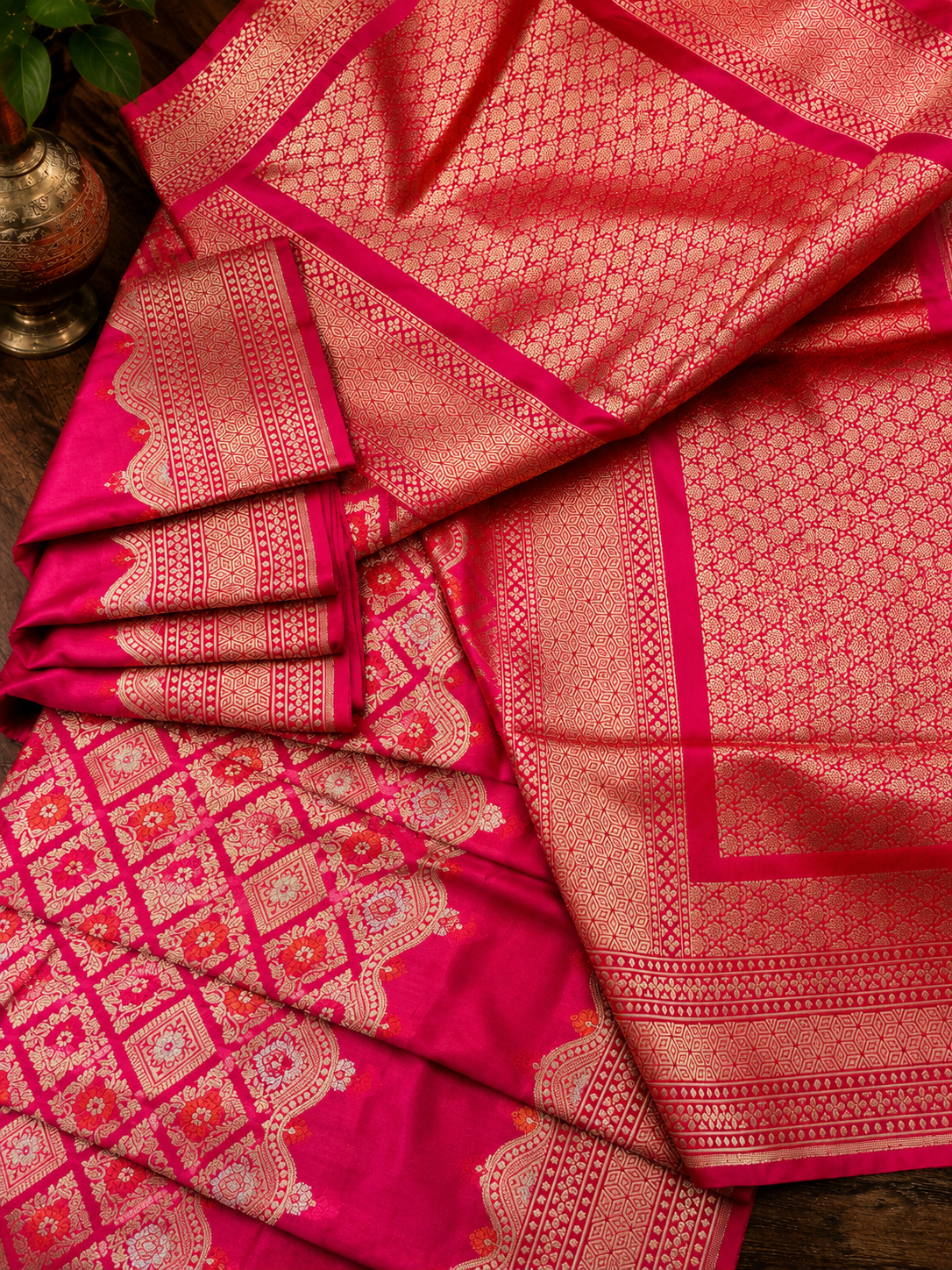 Sweet Pink Gorgeous Katan Silk Banarsi Saree
