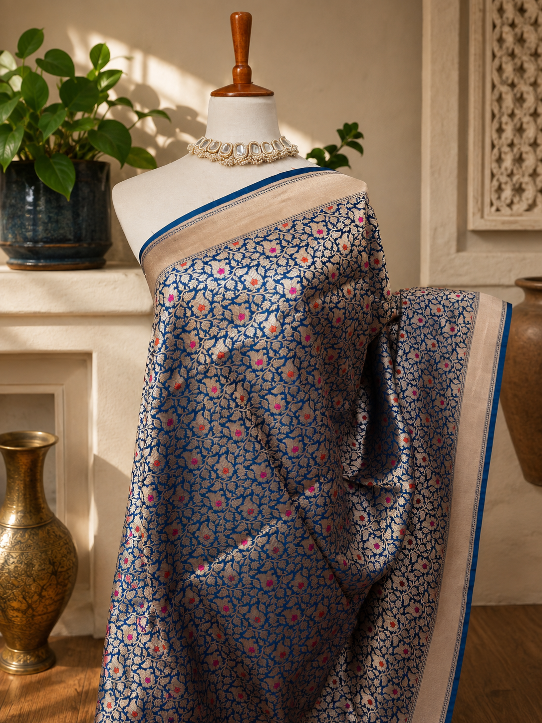 Katan Silk Vasikat Bricade Banarsi Saree