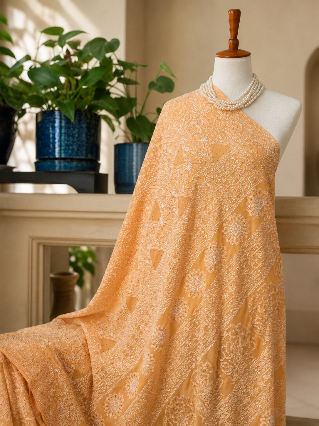 Pure Georgette Chikankari Saree