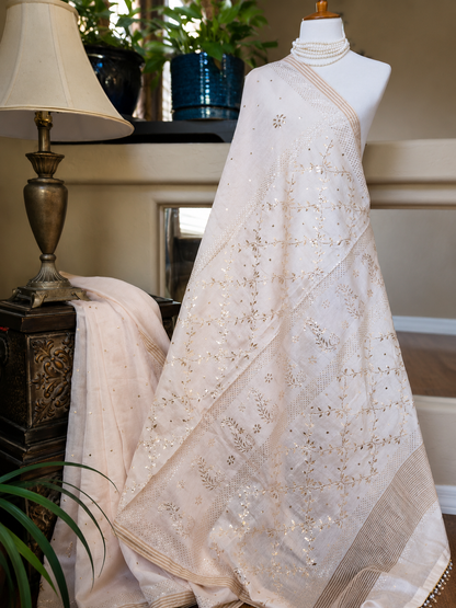 Blush Chanderi Kamdani Saree