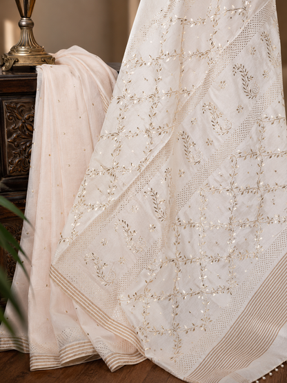 Blush Chanderi Kamdani Saree