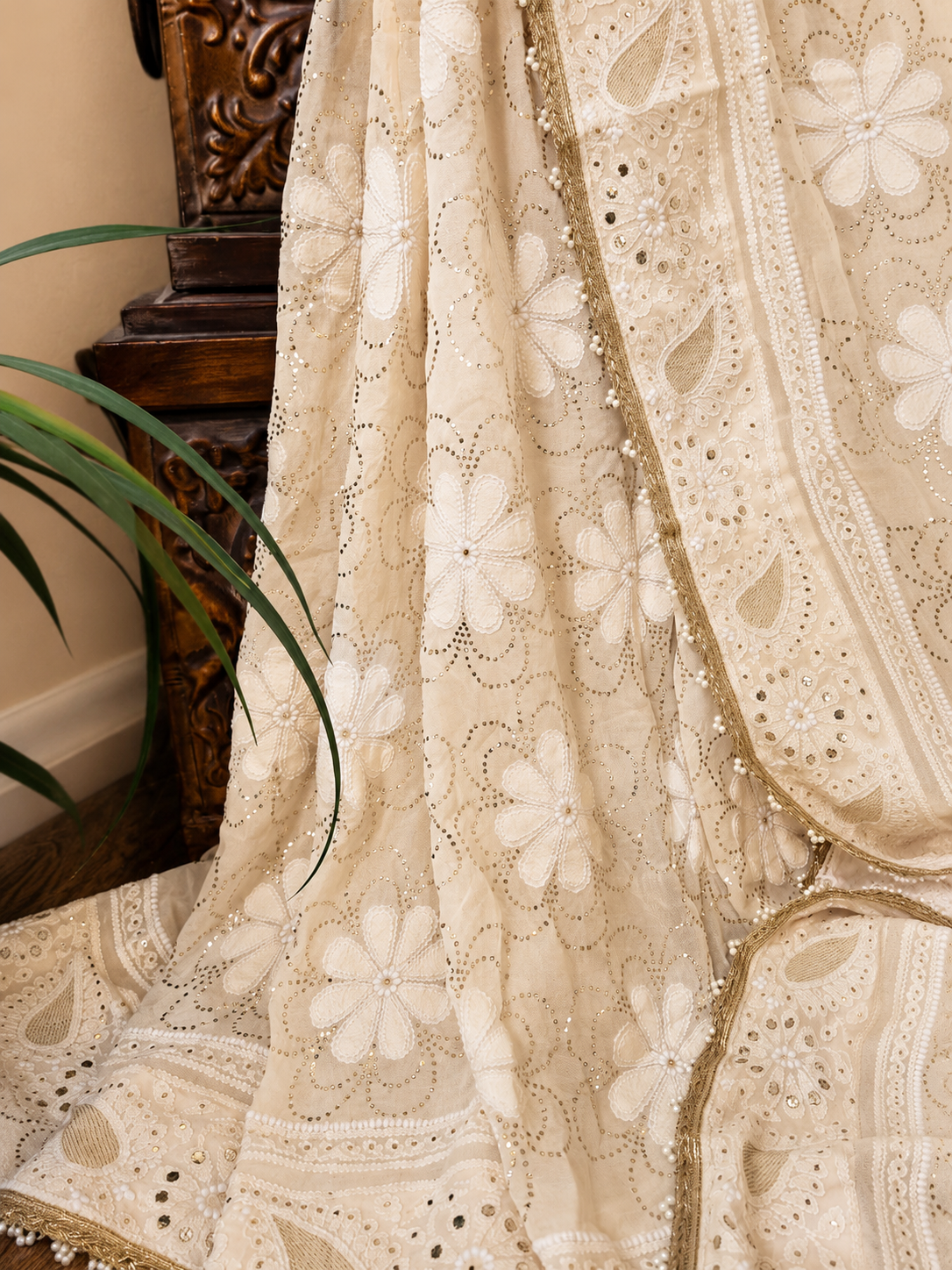 Exclusive Pure Georgette Chikankari Saree