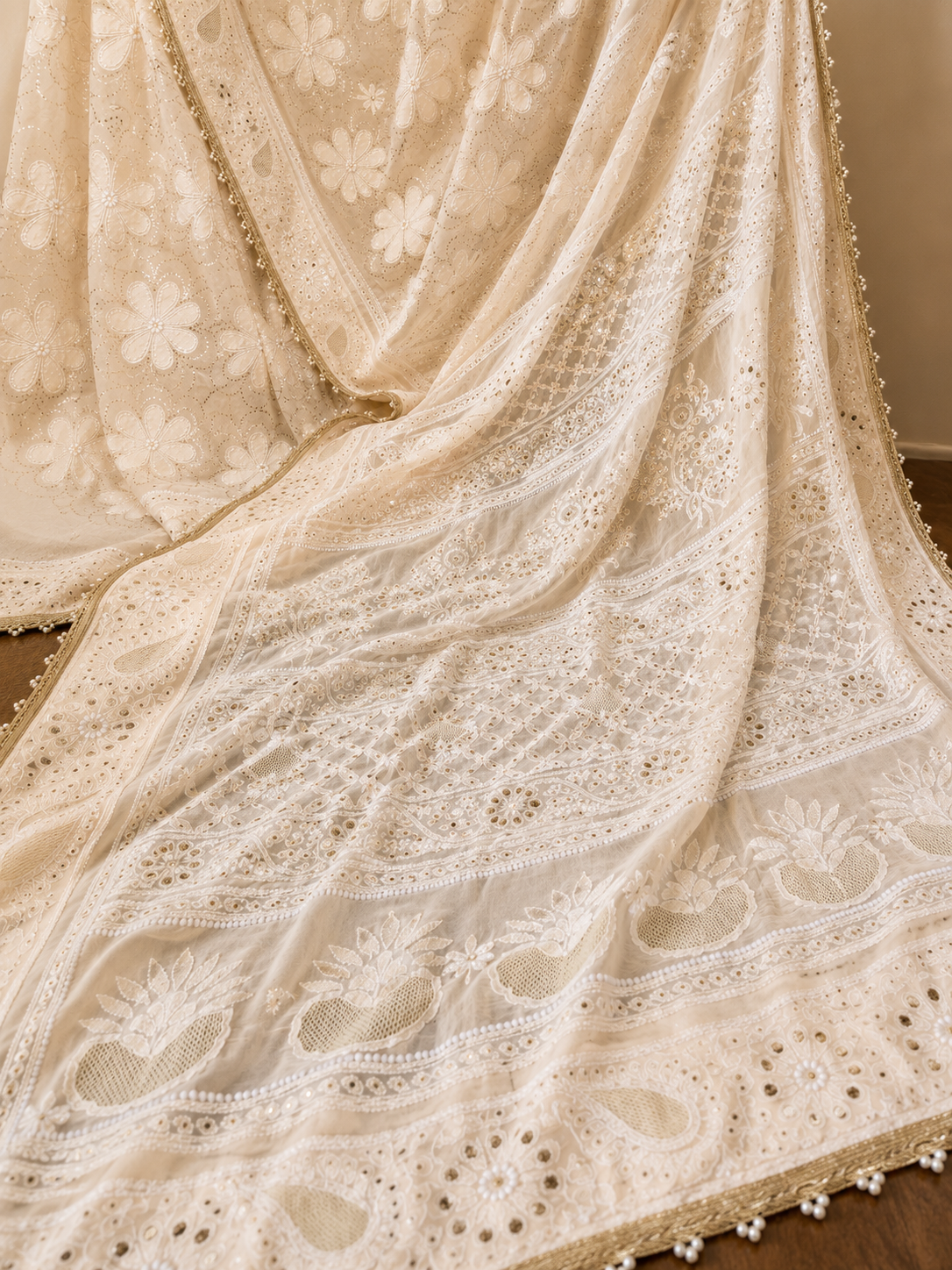 Exclusive Pure Georgette Chikankari Saree