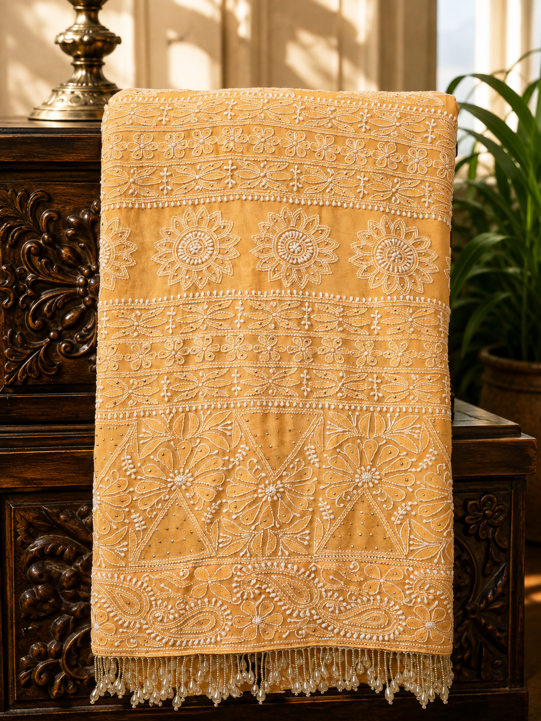 Pure Georgette Chikankari Saree