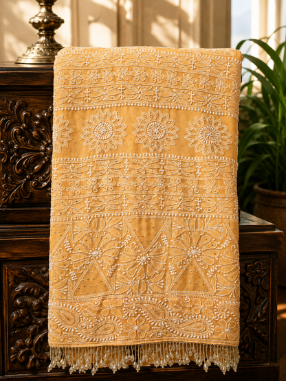 Pure Georgette Chikankari Saree