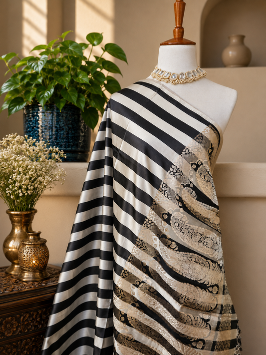 Contemporary Double Katan Banarsi Saree
