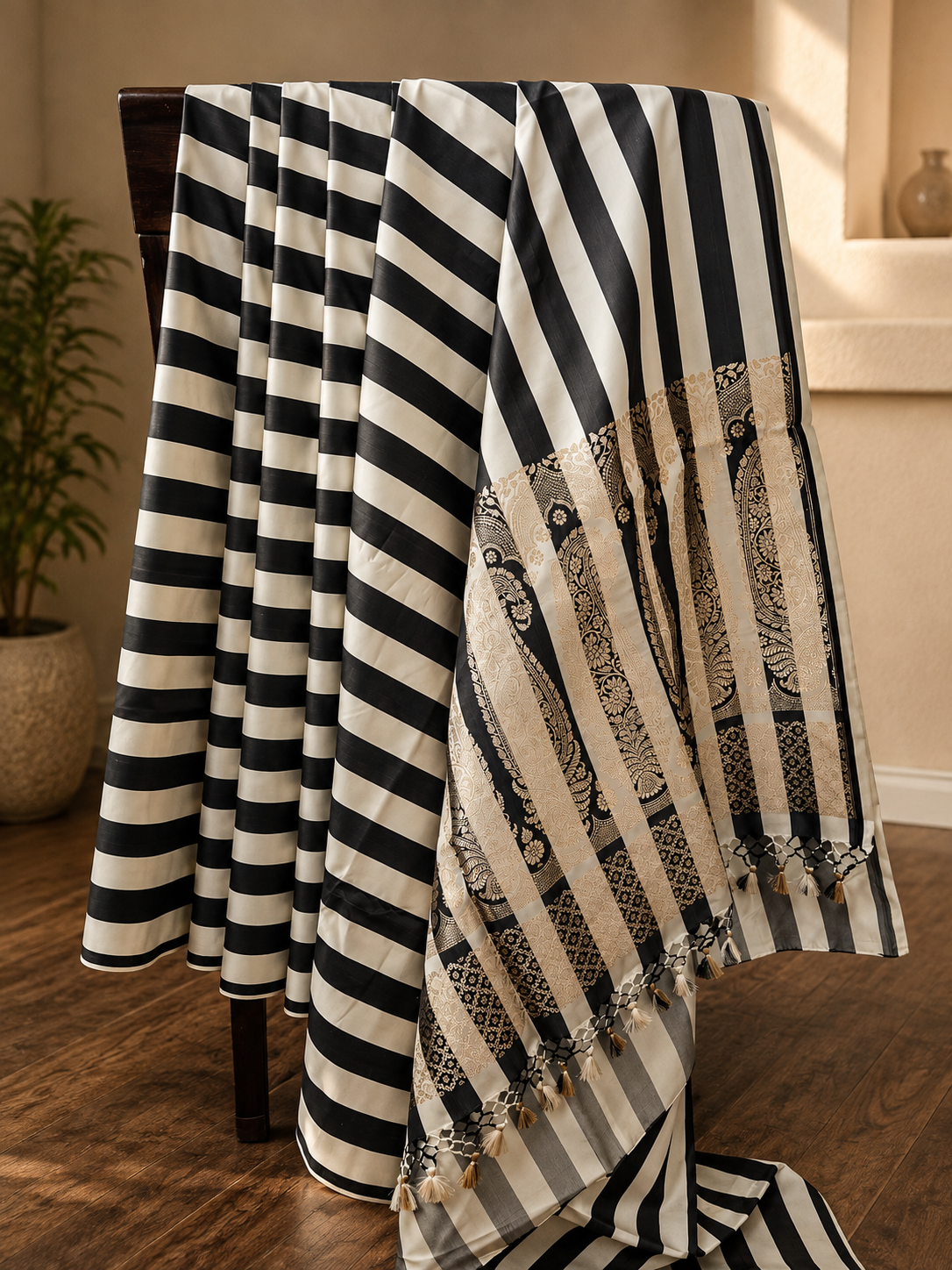 Contemporary Double Katan Banarsi Saree