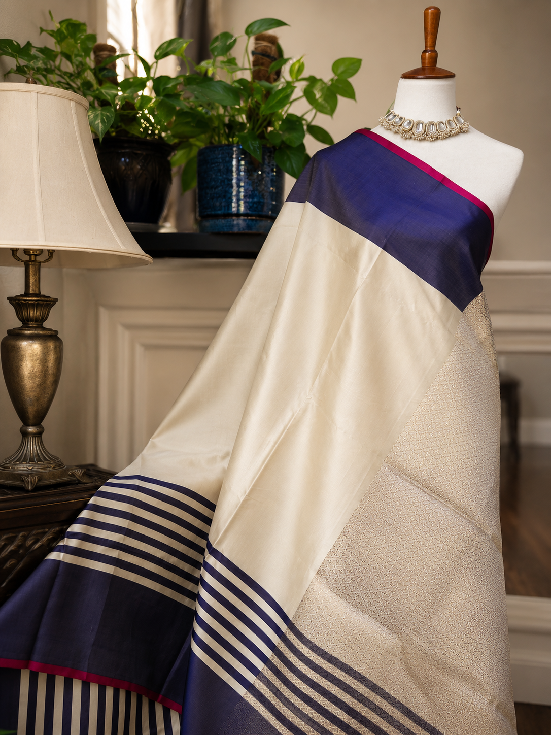 Contemporary Double Katan Banarsi Saree
