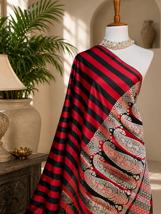 Contemporary Double Katan Banarsi Saree