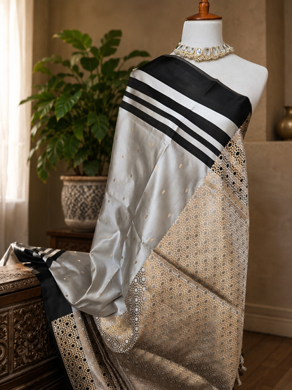 Contemporary Double Katan Banarsi Saree