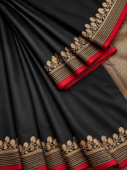 Contemporary Double Katan Banarsi Saree