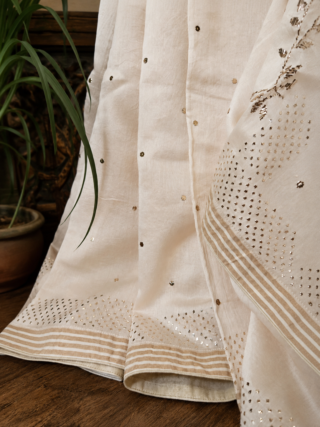 Blush Chanderi Kamdani Saree