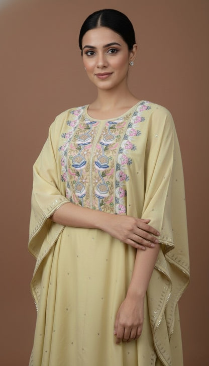 Velvet Anti-fit Zardozi Kaftan