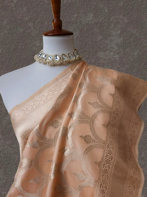 Blush Katan Banarsi Saree