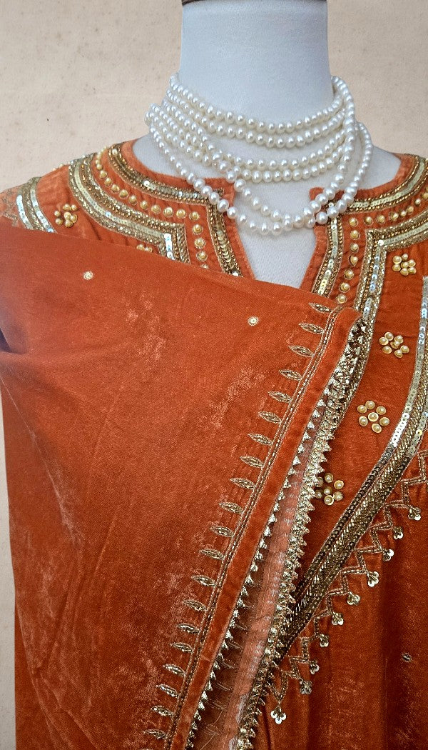 Velvet Anti-fit Zardozi Kaftan